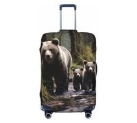 HJTRW Housse de protection élastique lavable pour valise Mother Bear and Her Cubs - Housse de protection tendance et extensible - Résistante à la poussière - Convient aux bagages de 45,7 à 81,3 cm,