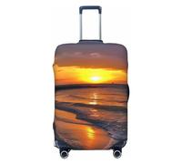 HJTRW Housse de protection élastique lavable pour valises de 45,7 à 81,3 cm - Motif coucher de soleil sur l'île de Honeymoon Island State Park, Noir , M