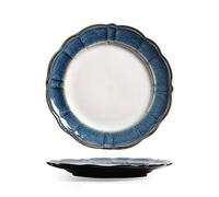 HJUGHPN Assiettes à dîner, assiette en porcelaine, assiette à steak, assiette à dîner domestique, assiette simple en céramique (L)