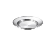 HJUGHPN Assiettes occidentales en acier inoxydable, double isolation, assiette principale, assiette à collation (17 cm)