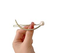 HJUGHPN Boîte à déjeuner creuse mignonne grenouille épingle à cheveux imitation perle latérale accessoires cheveux barrette pour femme (doré)