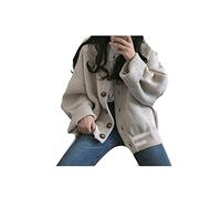 HJUGHPN Cardigan en tricot pour femme - Cardigan d'hiver solide basique élégant - Surdimensionné - Automne - Chaud - Décontracté - Jersey