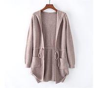 HJUGHPN Cardigan pour femme style décontracté automne hiver à manches longues cardigan ample à capuche tricot tops (L)