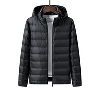 HJUGHPN Doudoune ample détachable pour homme en automne et en hiver, veste classique légère et chaude pour homme, grande taille (noir, 7XL)