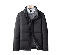 HJUGHPN Doudoune courte pour homme, col montant, léger et chaud (XL)