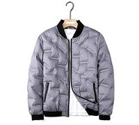 HJUGHPN Doudoune d'hiver pour homme, manteau léger et fin, blanc canard décontracté, baseball, taille M (47,5-55) kg)