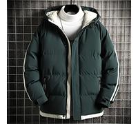 HJUGHPN Doudoune d'hiver pour hommes, veste épaisse à capuche pour homme, manteau pour homme (Asie 3XL, 77,5-85 kg)