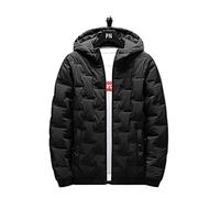 HJUGHPN Doudoune épaisse pour homme avec doudoune pour rester au chaud en hiver Manteau décontracté pour homme (Noir, M)