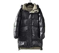 HJUGHPN Doudoune pour homme en hiver, veste grise en duvet de canard pour hommes, manteau de loisirs super chaud (3XL)