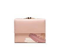 HJUGHPN Femmes Portefeuilles Femme Cuir Portefeuille Mode Boucle Courte Couleur Money Sac de Monnaie Porte-Monnaie Case Portable Embrayage Portable(Pink)