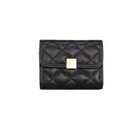 HJUGHPN Femmes Portefeuilles Titulaires de Cartes en Peau de Mouton pour Femmes Véritable Entreprise Lisse en Cuir identifiant Couverture de Carte de crédit Portefeuille de Voyage(Black)