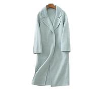 HJUGHPN Manteaux pour femmes Boutique haut de gamme Automne et Hiver Longues Épaules Lâches Laine Australienne Manteau Cachemire Double Face Manteau Manteau (S)