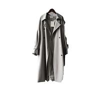 HJUGHPN Manteaux pour femmes, trench-coat long, vêtements pour femmes, vêtements élégants, haute rue, coupe-vent à double boutonnage pour femme, ample, vintage, surdimensionné, trench-coat (2, M)
