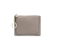 HJUGHPN Mini porte-monnaie en cuir véritable avec fermeture éclair pour cartes de crédit de visite, porte-monnaie, sacs à main pour femme avec porte-clés, 1 couleur, Taille unique
