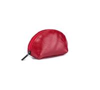 HJUGHPN Mini portefeuille en cuir véritable pour femme avec fermeture éclair et porte-monnaie, Rouge, Taille unique