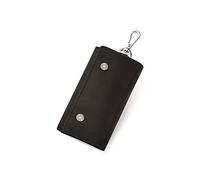 HJUGHPN Porte-clé en cuir pour femme - Sac de rangement en forme de vache - Mini sac de majordome, noir, Taille unique