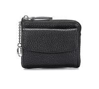 HJUGHPN Porte-monnaie pour femme en cuir multicouche simple avec fermeture éclair - Petit portefeuille pour femme, noir, Taille unique