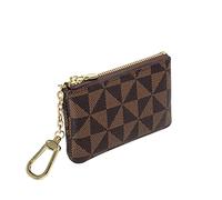 HJUGHPN Portefeuille classique pour femme avec fermeture éclair et porte-monnaie en cuir unisexe, marron, Taille unique
