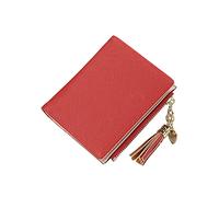 HJUGHPN Portefeuille court pour femme - Porte-monnaie tendance - Petit portefeuille pour femme avec boucle - Mini pochette (rouge)
