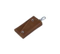 HJUGHPN Portefeuille multifonction en cuir véritable pour femme et homme, marron, Taille unique
