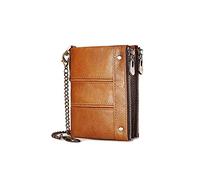 HJUGHPN Portefeuille pour femme en cuir de vache Petit porte-monnaie mince Portefeuille pour femme, marron, Taille unique