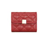HJUGHPN Portefeuille pour femme en cuir véritable pour pièces de monnaie, porte-monnaie, porte-cartes, Rouge, Taille unique