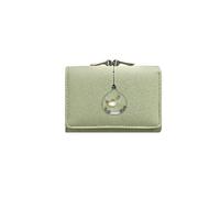 HJUGHPN Portefeuille pour femme - Paragraphe court - Petit frais - Multi-cartes - Grande capacité - Impression simple - Joli porte-monnaie pour femme (vert)