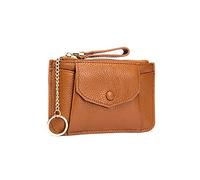 HJUGHPN Portefeuille pour femme - Petit porte-monnaie avec fermeture éclair - Mini porte-monnaie en cuir pour femme, marron, Taille unique