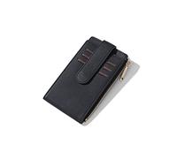 HJUGHPN Portefeuille pour femme - Porte-monnaie en cuir - Porte-cartes de crédit - Fermeture éclair, noir, Taille unique