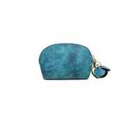 HJUGHPN Portefeuille tendance pour femme en cuir synthétique avec fermeture éclair, bleu, Taille unique