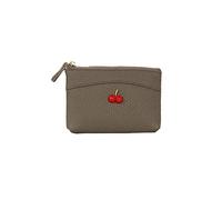 HJUGHPN Portefeuilles en cuir de vache véritable pour femme - Petit portefeuille court pour femme - Fermeture éclair - Porte-monnaie en cuir - Porte-clés - Mini porte-monnaie, gris, Taille unique