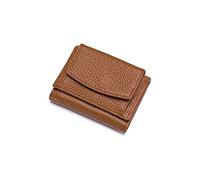 HJUGHPN Portefeuilles en cuir véritable pour femme - Mini porte-monnaie - Petit sac à monnaie - Pochette pour femme, marron, Taille unique
