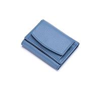 HJUGHPN Portefeuilles en cuir véritable pour femme - Mini porte-monnaie - Petit sac à monnaie - Pochette pour femme, bleu, Taille unique