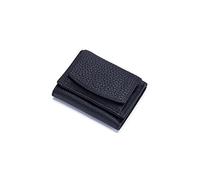 HJUGHPN Portefeuilles en cuir véritable pour femme - Mini porte-monnaie - Petit sac à monnaie - Pochette pour femme, noir, Taille unique