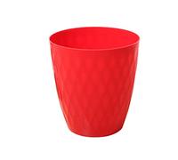HJUGHPN Poubelle sans couvercle tendance et créative pour salon, hôtel, maison, cuisine, salle de bain (rouge, M)