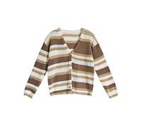 HJUGHPN Pull pour femme - Couleur contrastée - Automne - Rayures classiques - Col en V - En tricot - Manches longues - Pour le bureau - Cardigan tricoté - Design