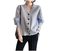 HJUGHPN Pull pour femme en tricot avec boutons pour femme