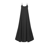 HJUGHPN Robe d'été pour femme, grande robe évasée, robe d'été sexy, sans manches, robe de fête unie pour femme (4XL)