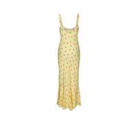 HJUGHPN Robe d'été sans manches pour femme - Robe longue sexy en forme de fleur - Coupe ajustée - Taille S