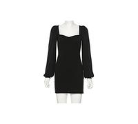 HJUGHPN Robe d'été taille haute en satin de soie avec bretelles et col en V - Dos nu - Sexy et décontractée - Taille M