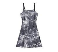HJUGHPN Robe d'été teintée sur nœuds pour femme - Taille mince - Streetwear sexy - Style vintage - Ligne A - (L)