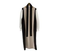 HJUGHPN Robe pour femme Printemps et Automne Robe longue à col rond Manches longues à lacets Robe pull pour femme Débardeur en tricot fin