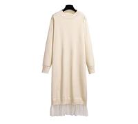 HJUGHPN Robes d'automne pour femme, robe pull longue à col rond, robe unie à manches longues (5XL)