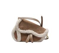 HJUGHPN Sac à bandoulière pour femme en peau de mouton - Design en daim - Imperméable
