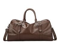 HJUGHPN Sac à Main Leather Travel Duffel Bags for Men Large Capacity Overnight Weekend Shoulder Bag Soft Leather Handbag