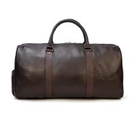 HJUGHPN Sac à Main Men Genuine Leather Travel Bag Duffel Large Capacity Travel Handbag Black Man Weekend Bag Carry on Luggage Fitness Bag