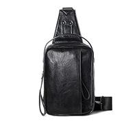 HJUGHPN Sac de Poitrine pour Hommes Canvas Waist Bag Casual Men's Chest Bag Men's Belt Bag Travel Hip Bag Sports Bag Shoulder Bag(A)
