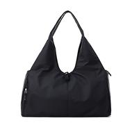 HJUGHPN Sac de Sport Femme Sac de Sport et de Yoga avec Poche Humide Weekender Sac de Nuit pour Femme avec Poche à Chaussures indépendante et support pour Tapis de Yoga(Black)