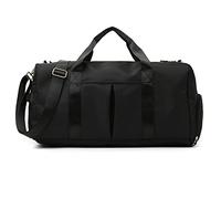 HJUGHPN Sac de Sport Femme Sac de Sport pour Femme avec Compartiment à Chaussures Durable léger Yoga Grand Sac à Main(Black)