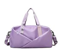 HJUGHPN Sac de Sport Femme Sacs de Sport Sacs à Main de Gymnastique pour Femmes Chaussures Hommes Grand Week-End entraînement étanche Natation Fitness Voyage épaule(Purple,S)